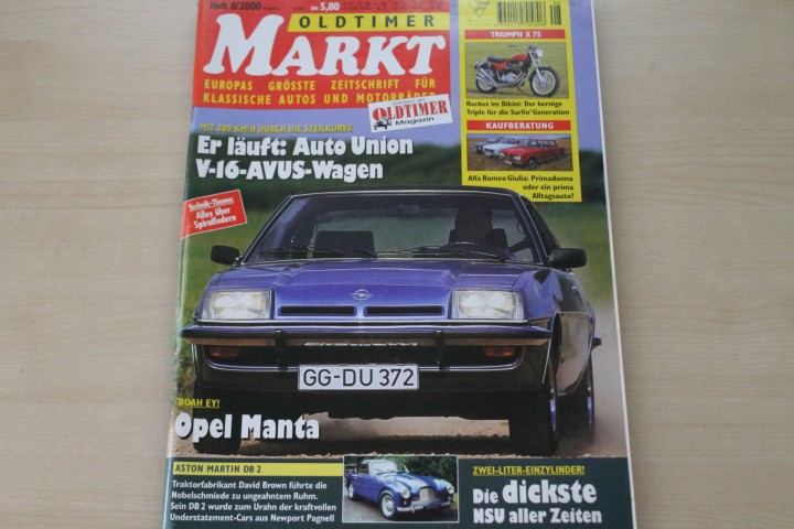 Deckblatt Oldtimer Markt (08/2000)